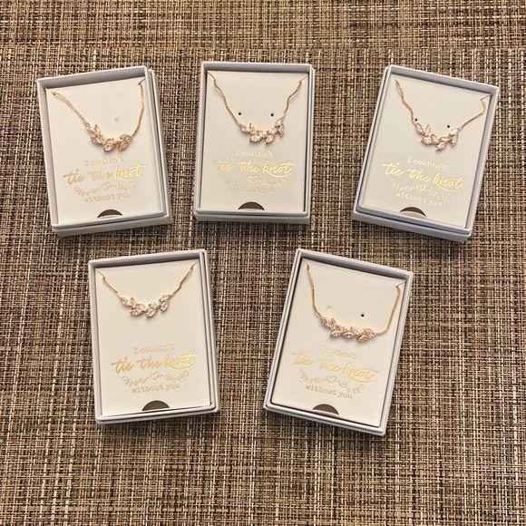 “I Couldn’t Tie The Knot Without You” Bracelet Bridesmaid Wedding Gift Lot of 5 - Picture 1 of 7